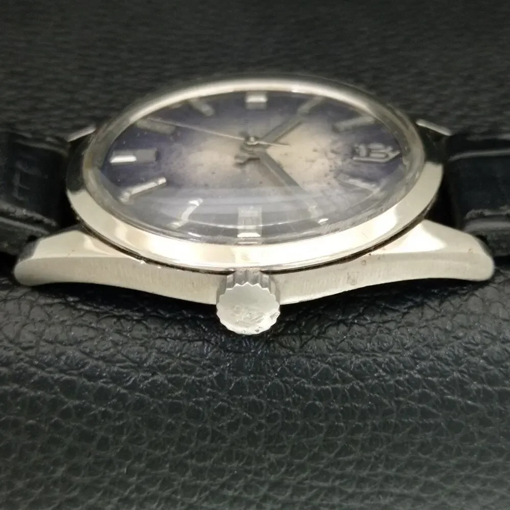 Vintage 1986 Citizen Manual Wound Mens Silver Watch & Silver accents